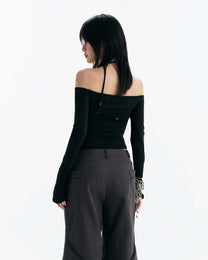 Melvin Long Sleeve Top (Black)