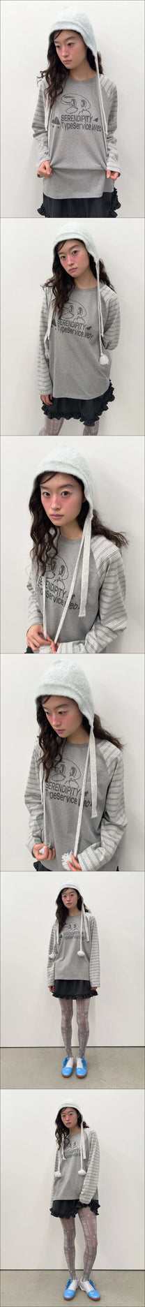 Peep Raglan Top [Gray]