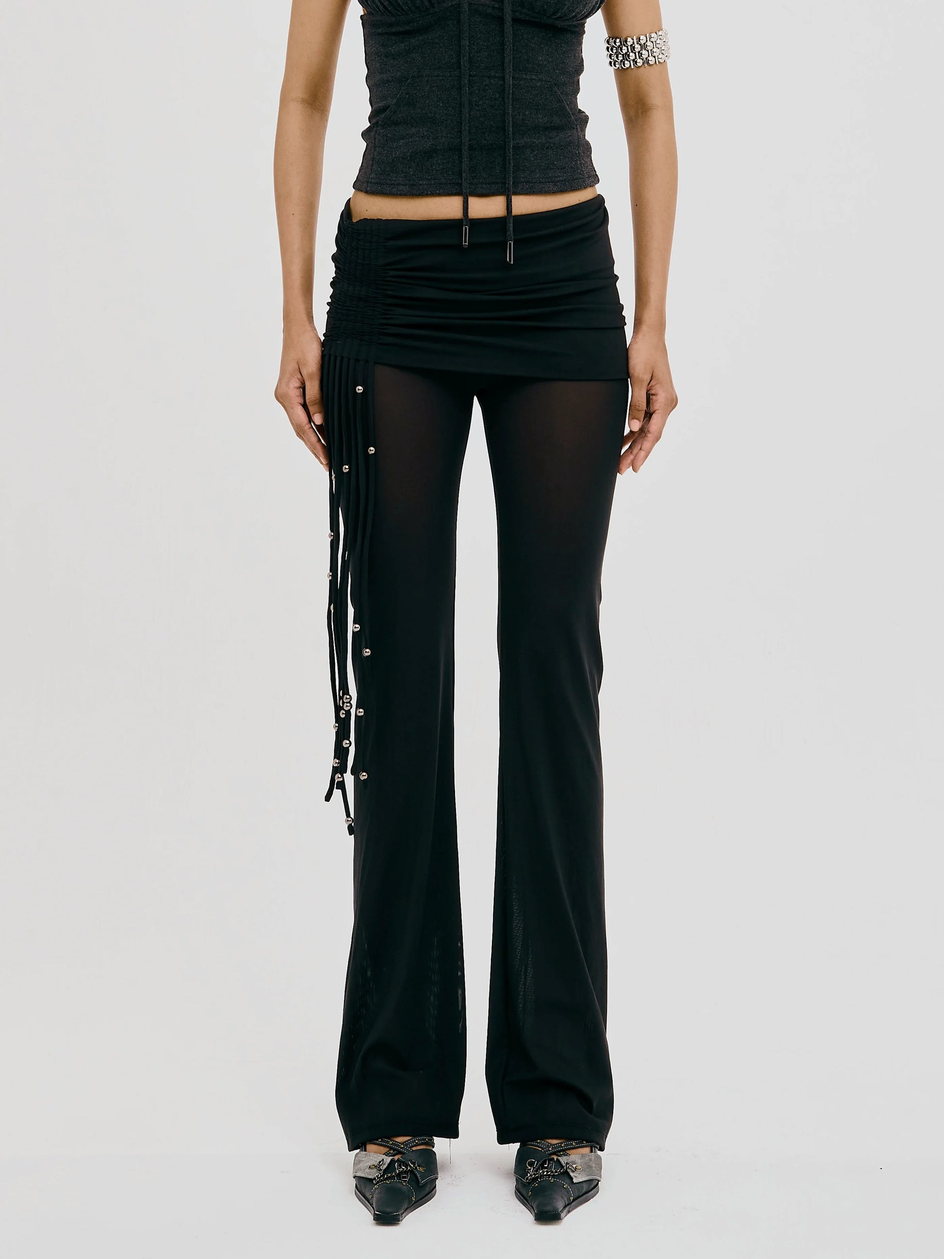 Mesh Whip Pants (Black)
