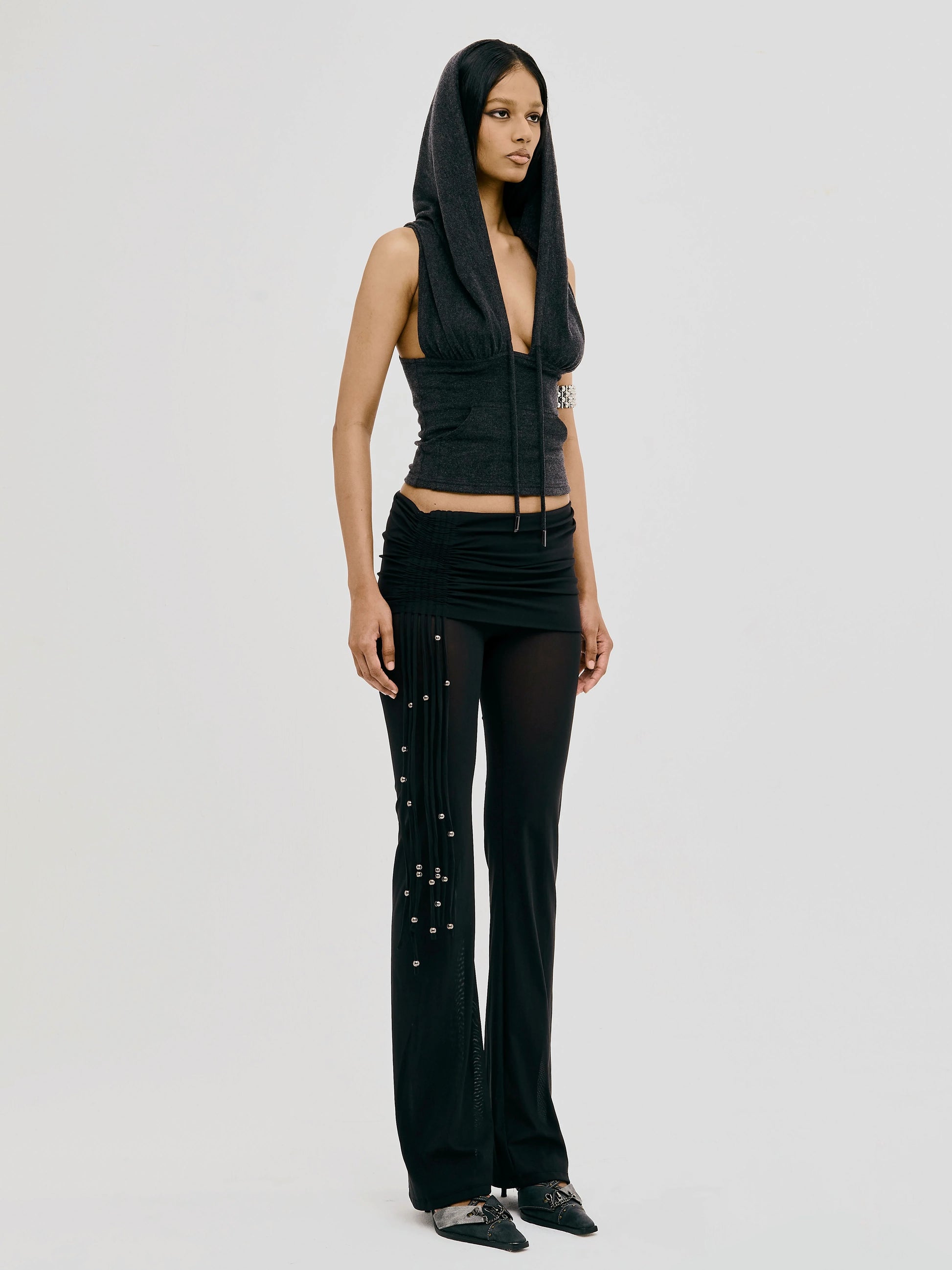Mesh Whip Pants (Black)