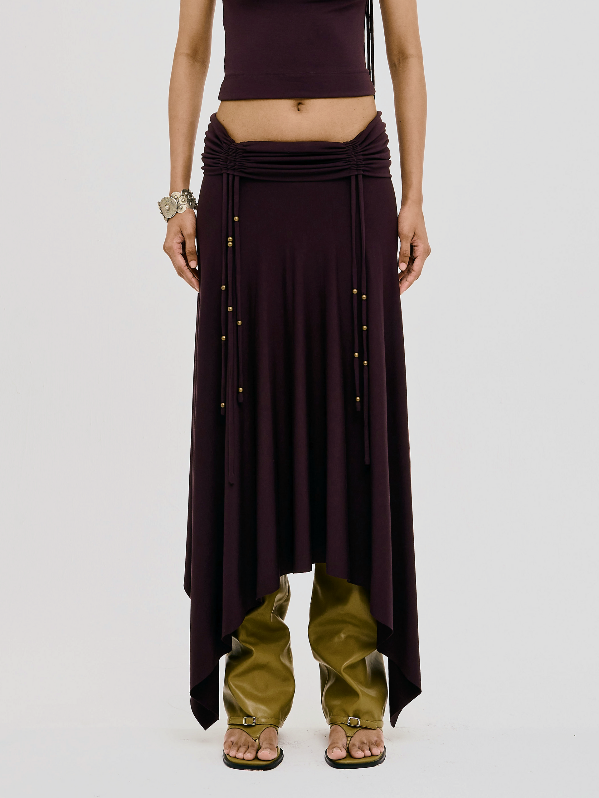 REVERENT MAXI SKIRT - WINE