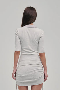 Tutor Striped Polo (Grey)