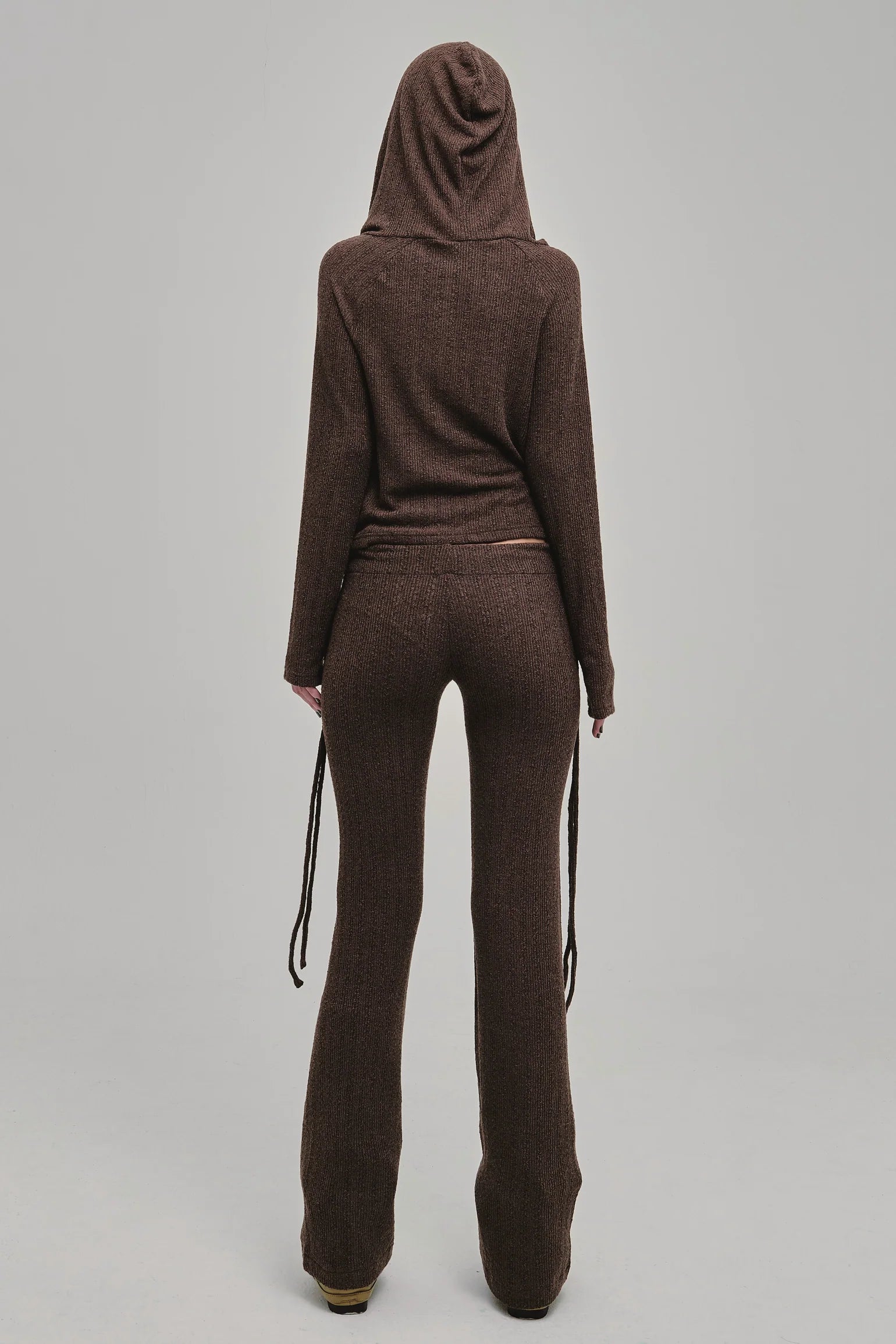 Dazed Knit Hoodie (Brown)