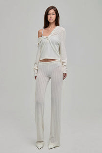 Dazed Knit Hoodie (Cream)