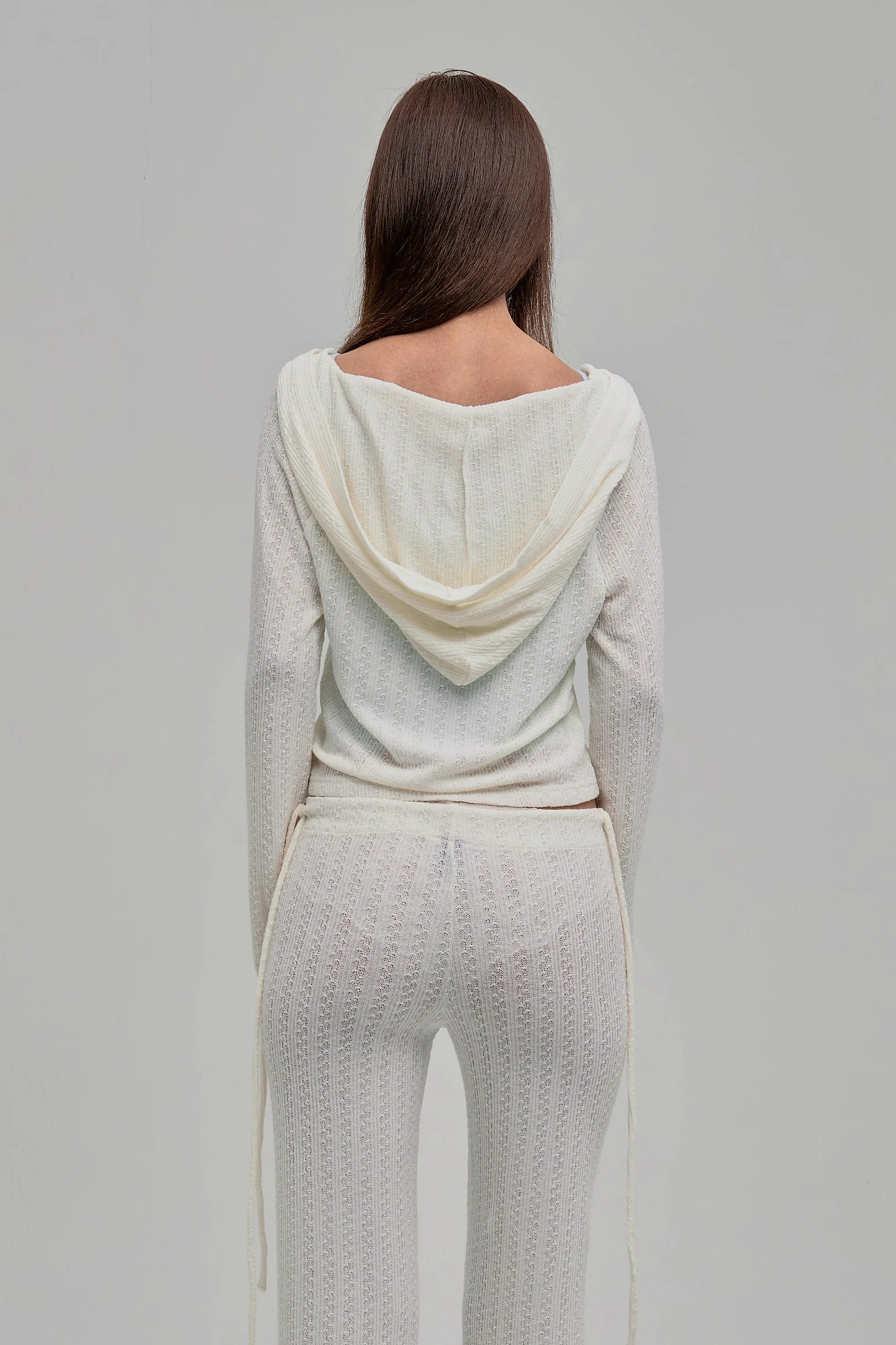 Dazed Knit Hoodie (Cream)