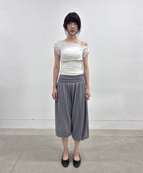Wide Capri Pants (Dark Gray)