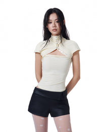 Shell Fitted Top (Butter)