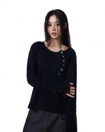 Henley Crop (Black) *BACKORDER