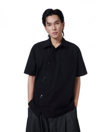 Multi-Button Shirt- Black