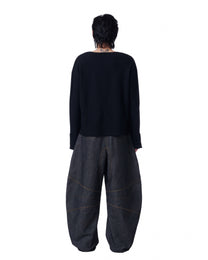 Henley Long Sleeve Oversized (Black) *BACKORDER