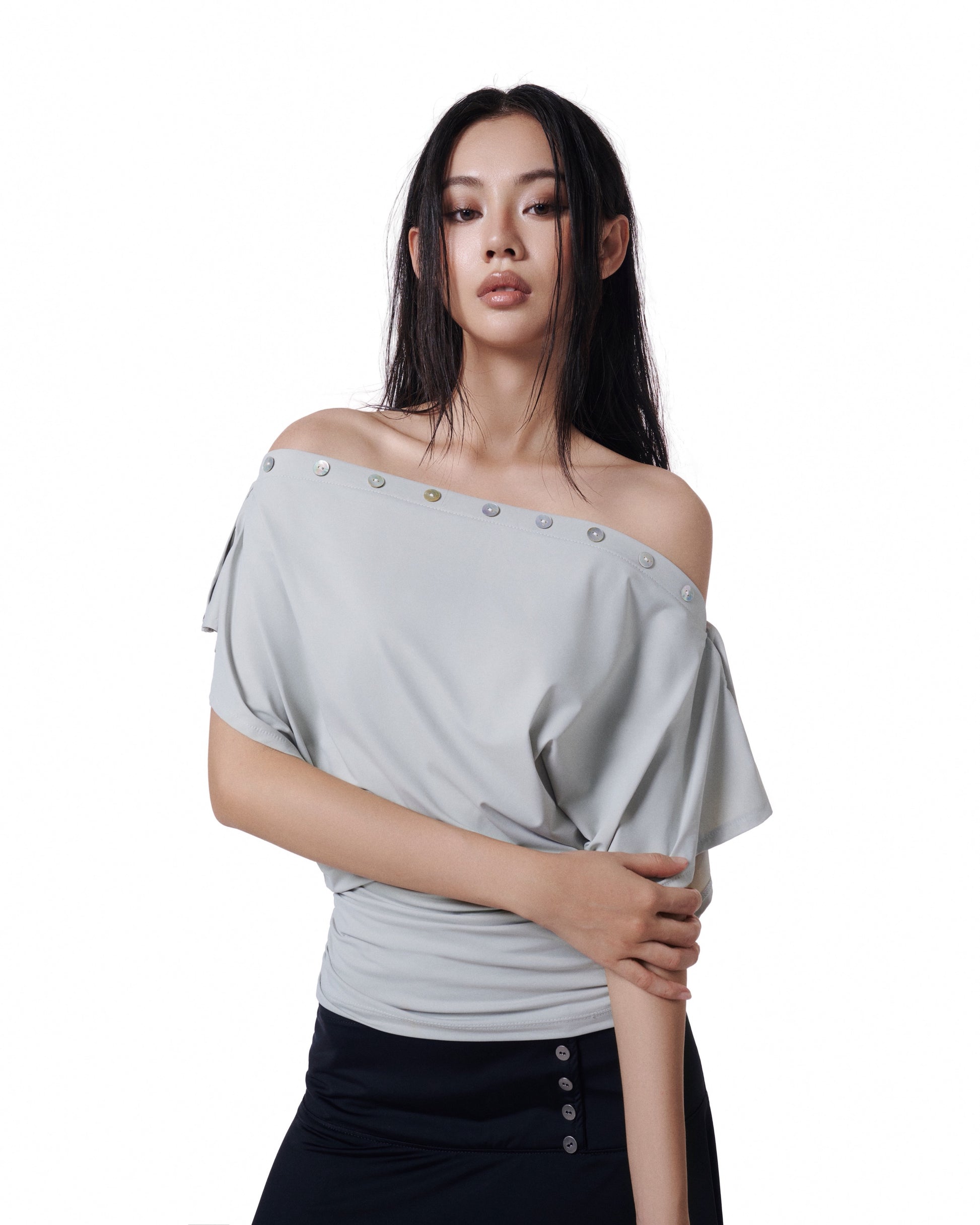 Opal Shell Top (Grey)
