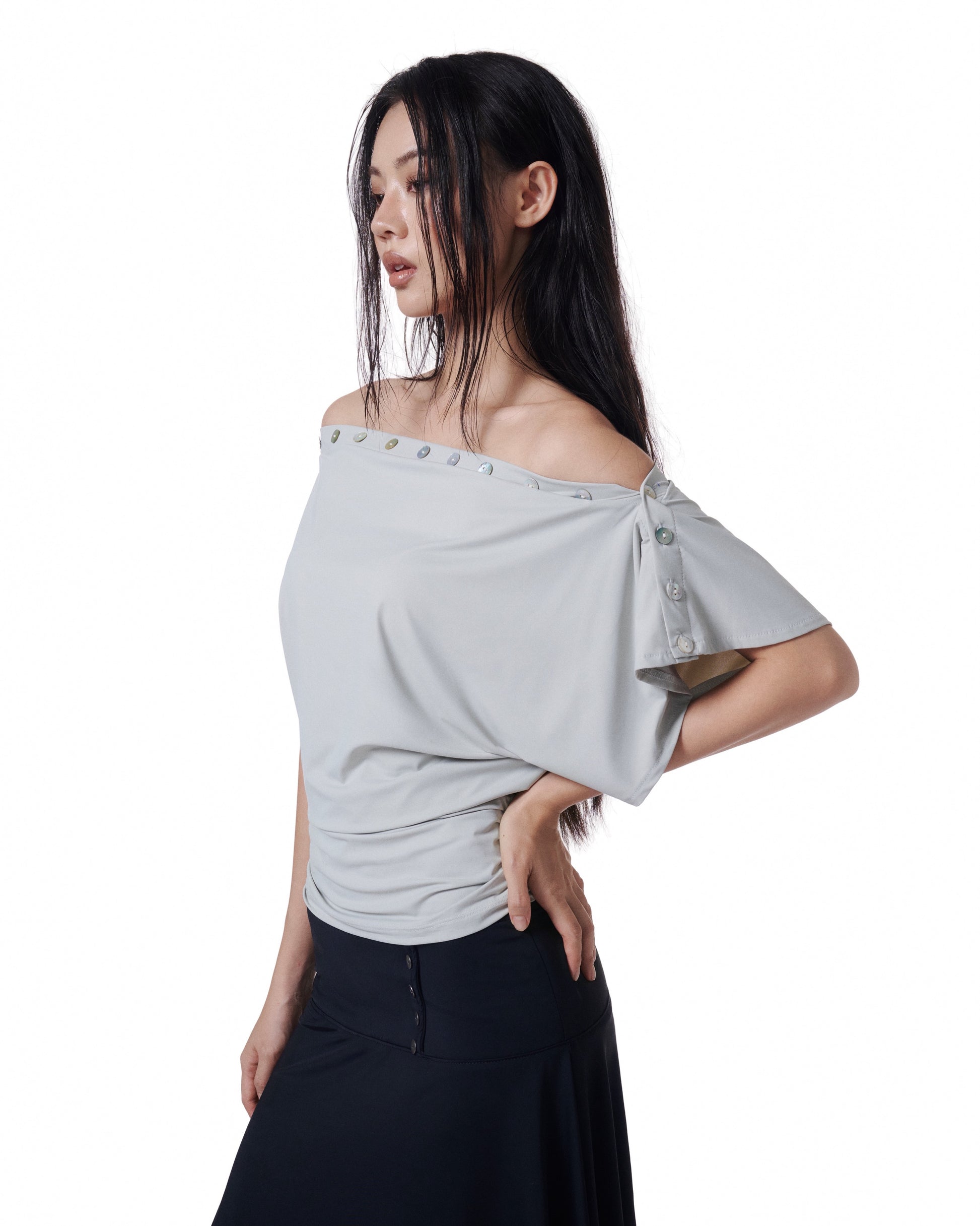 Opal Shell Top (Grey)