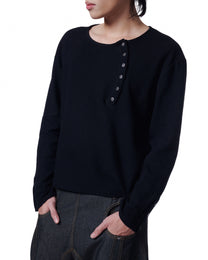 Henley Crop (Black) *BACKORDER