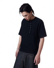 Henley Short Sleeve (Black) *BACKORDER