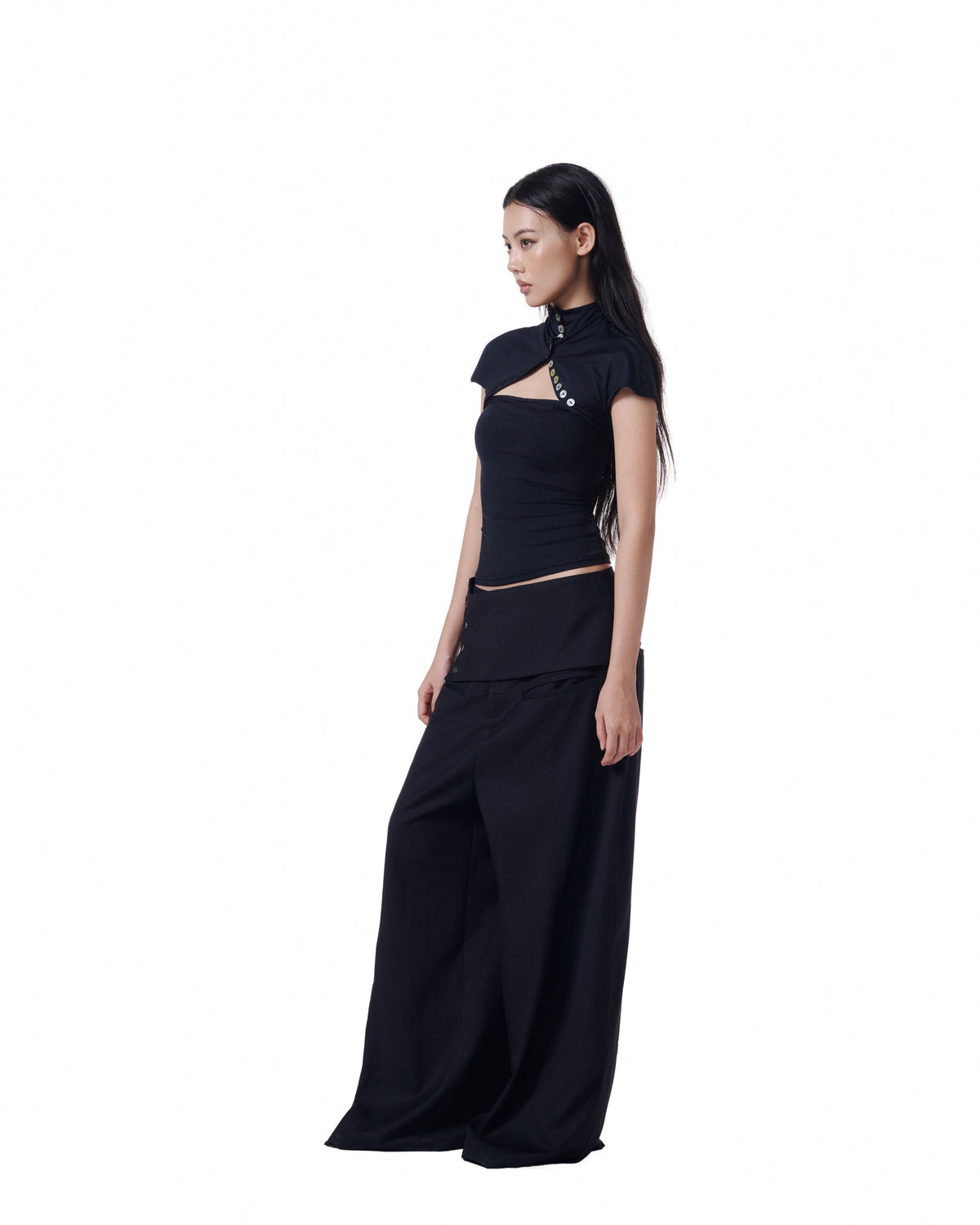 Shell Apparels Shell Fitted Top (Black) – Plop Apparels
