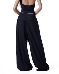 Wrapped Pinstripe Pants