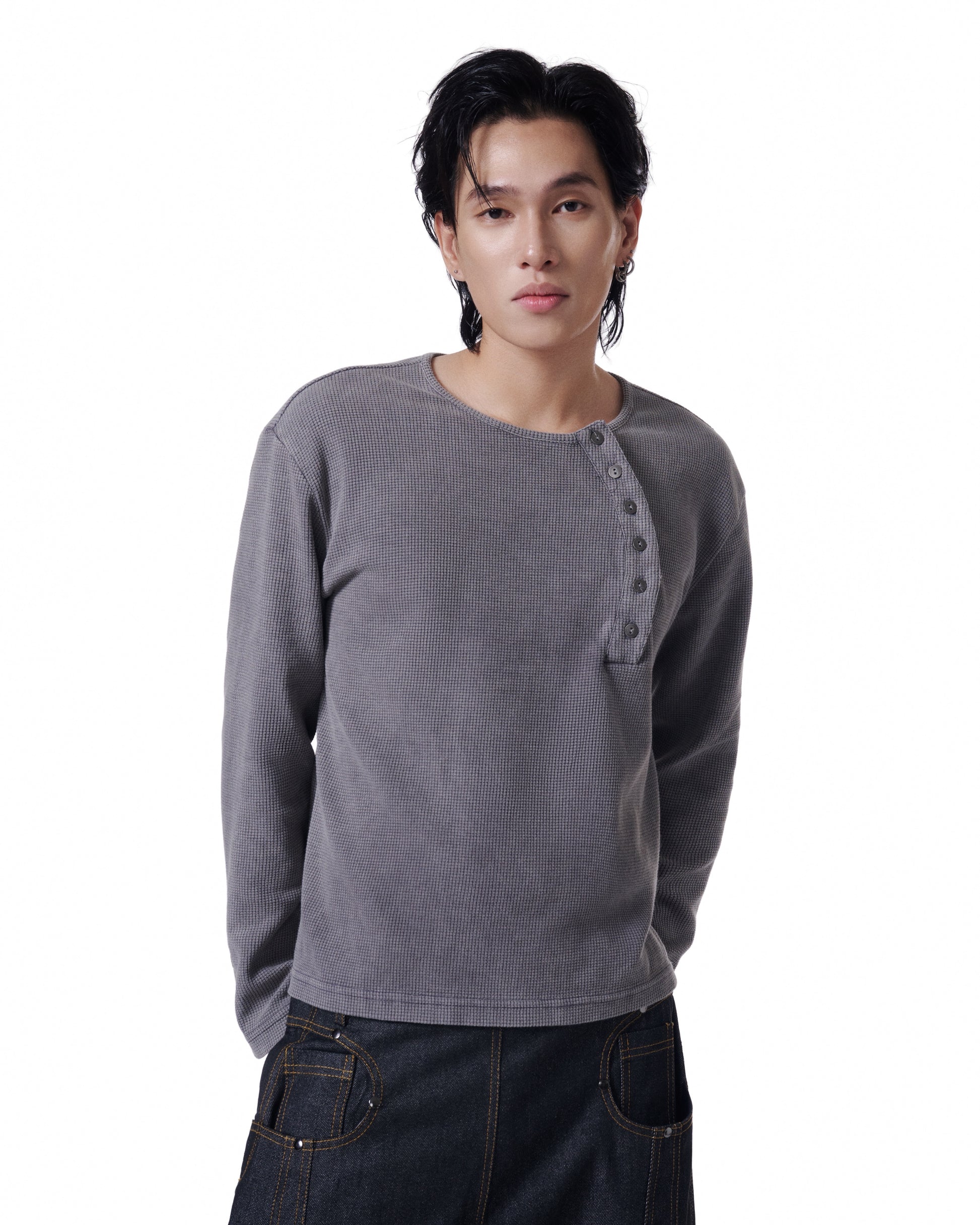 Henley Crop (Charcoal)