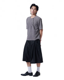 Henley Short Sleeve (Charcoal)