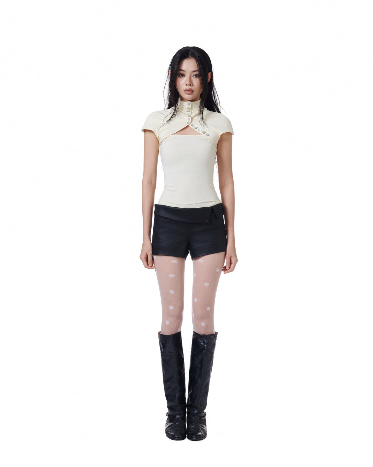 Shell Apparels Shell Fitted Top (Butter) (2nd Restock) – Plop Apparels