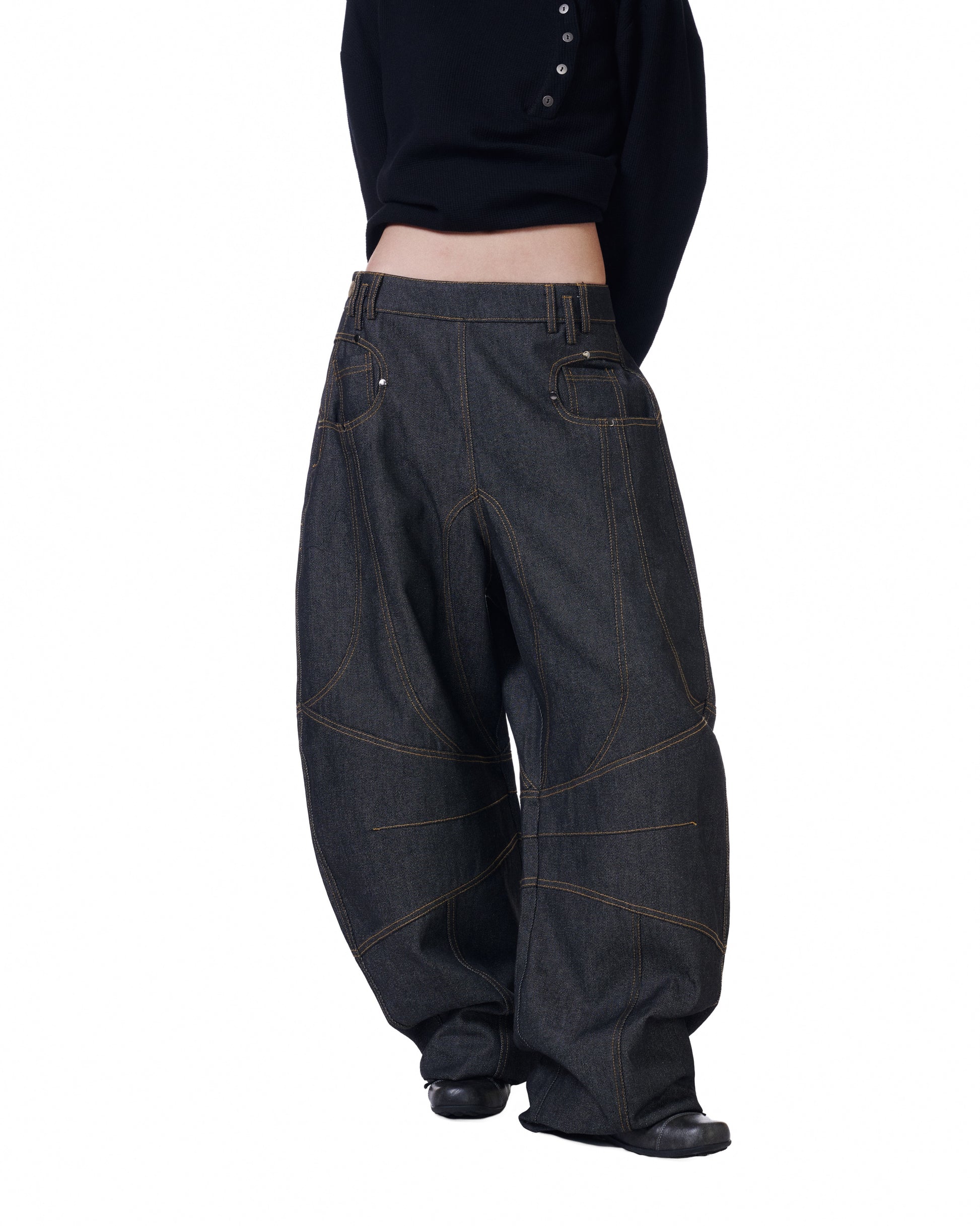 Button Engineered Jeans