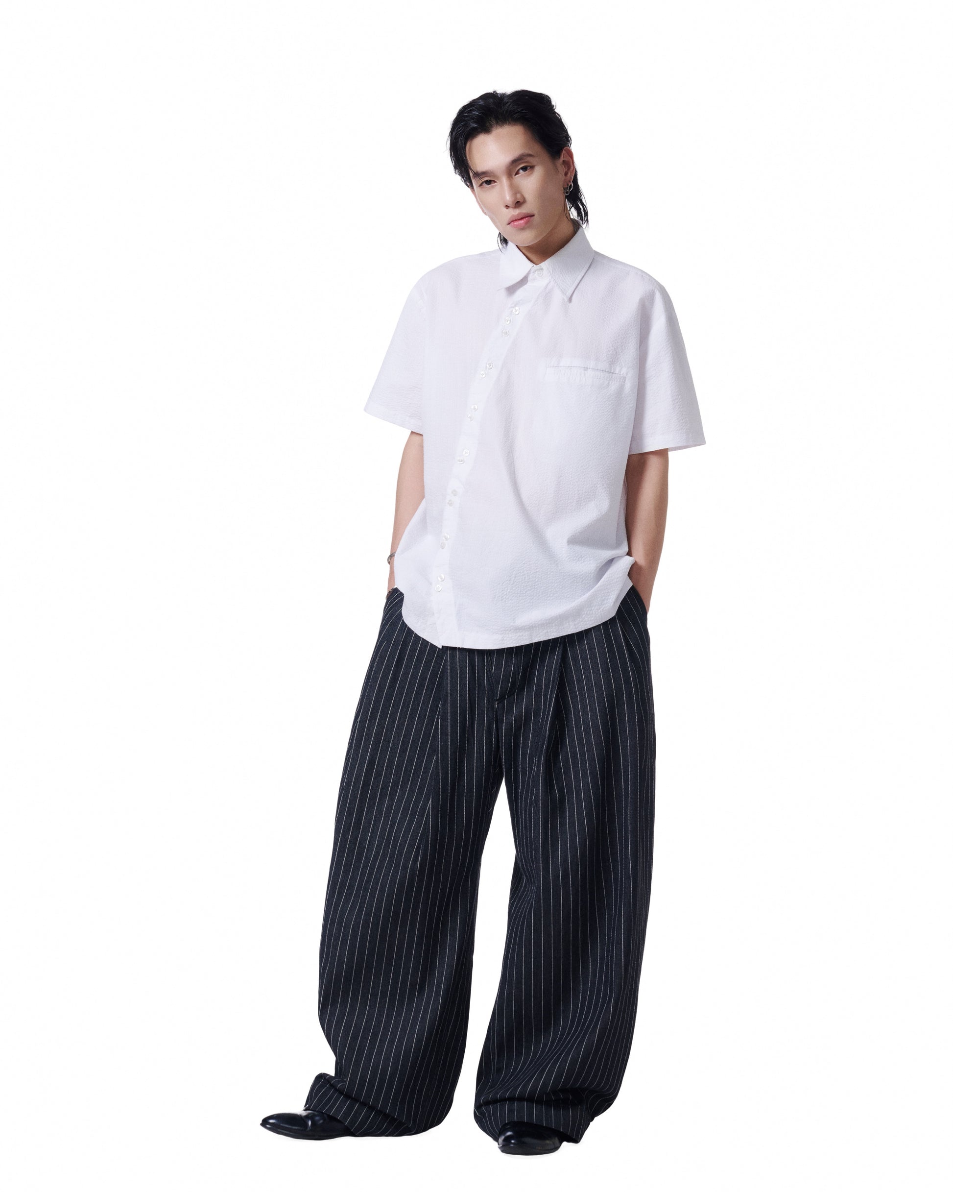 Multi-Button Shirt- White