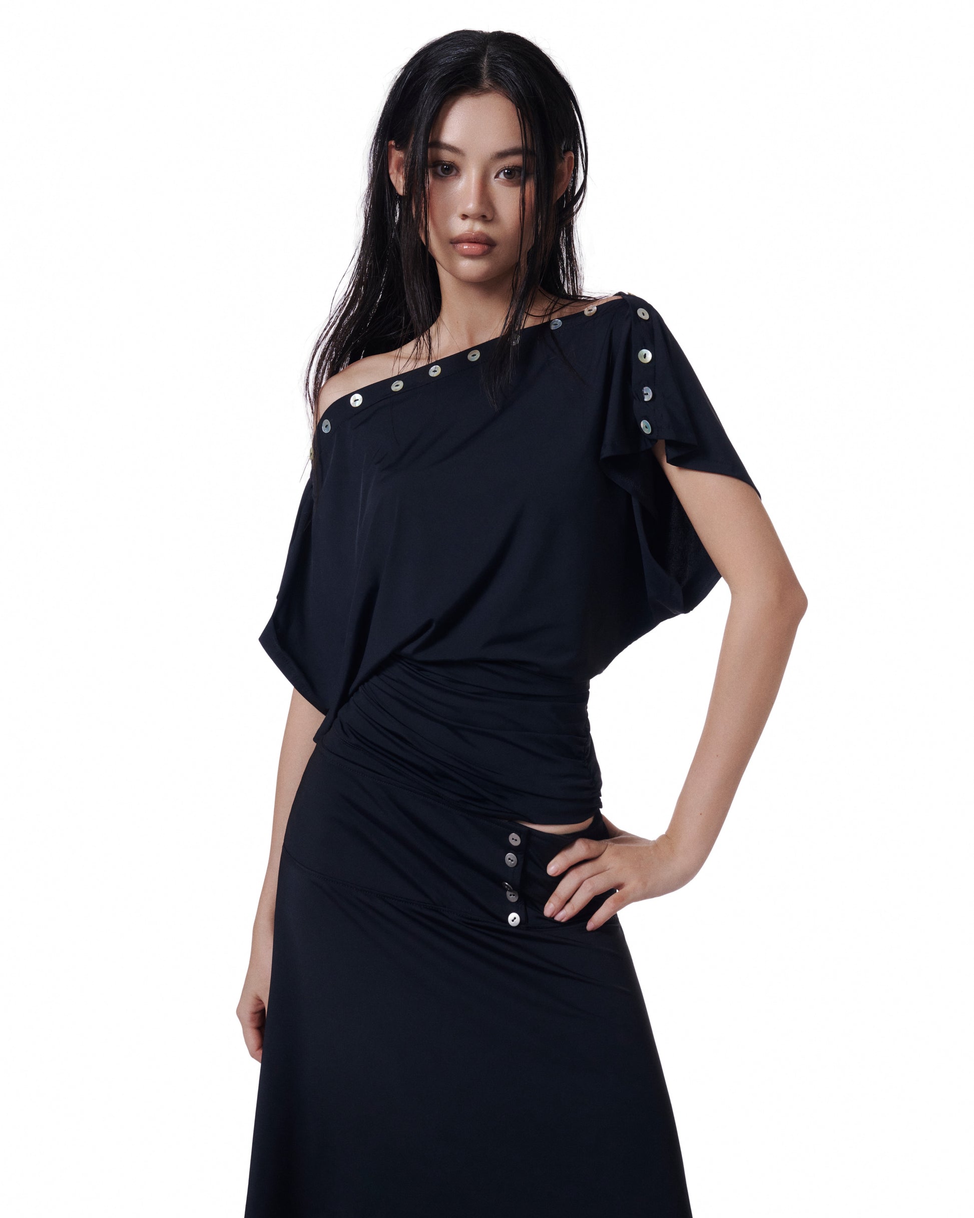 Opal Shell Top (Black)