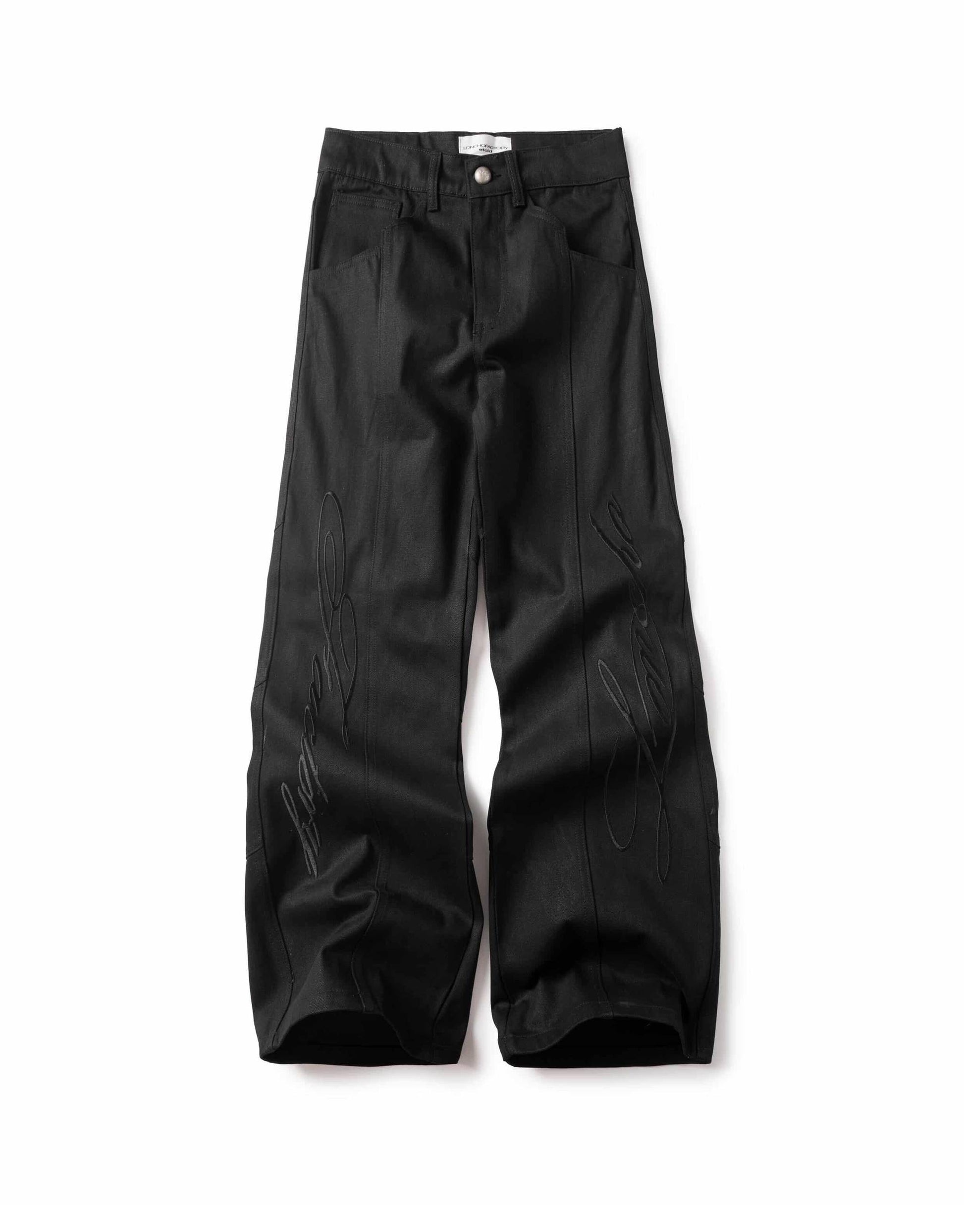 Denim Flared Pants Etcid