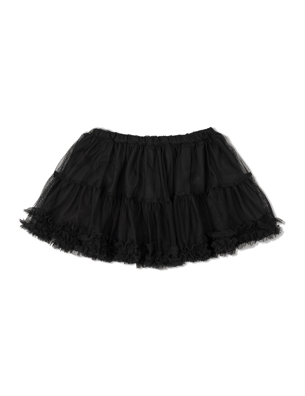 MESH FRILL CANCAN SKIRT (BLACK)