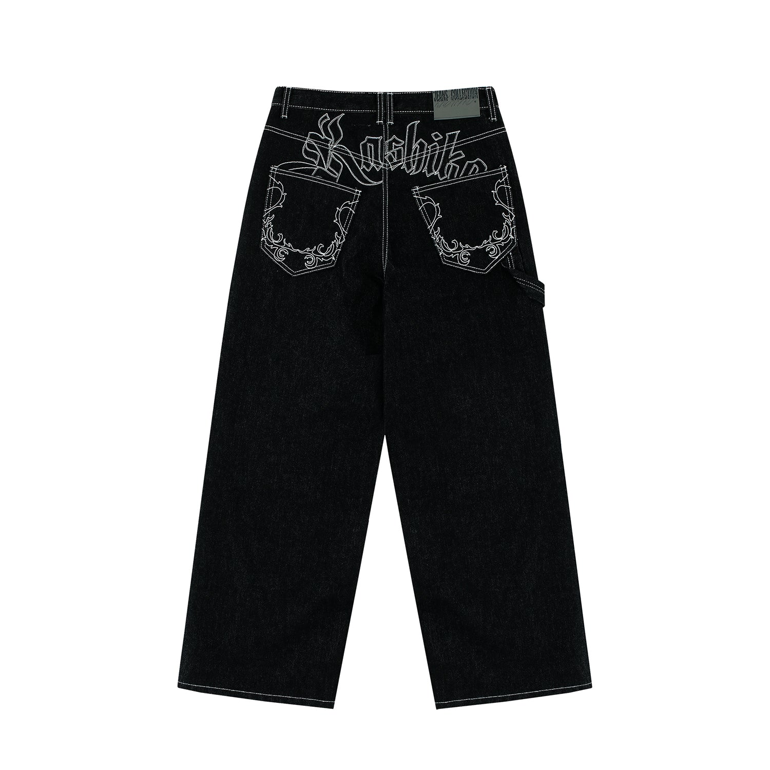 Embroidered Nonfade Denim Pants