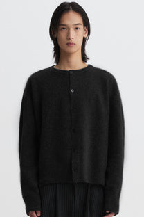 Legacy Round Crop  Cardigan (Black)