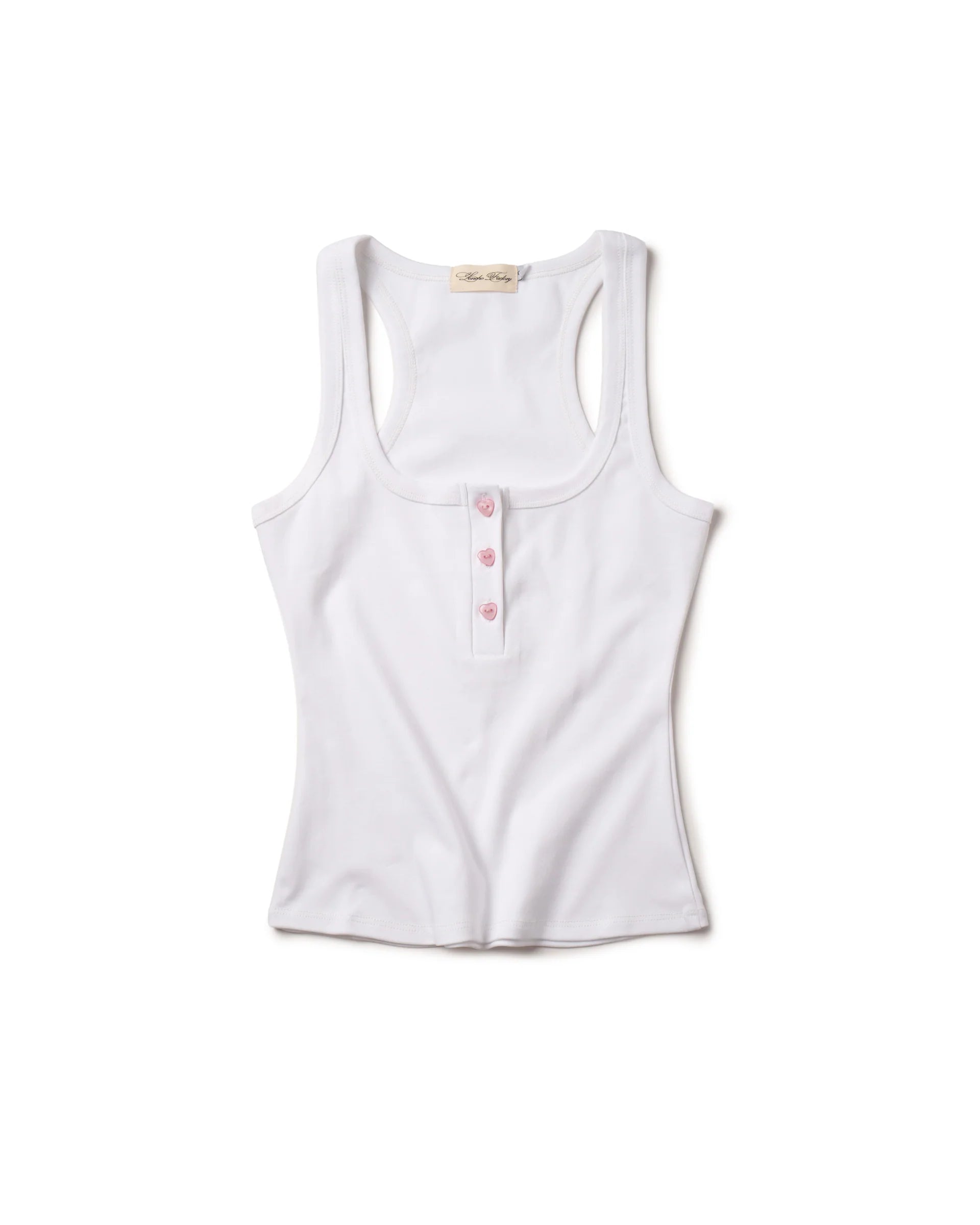 Tank Heart Henley (White)