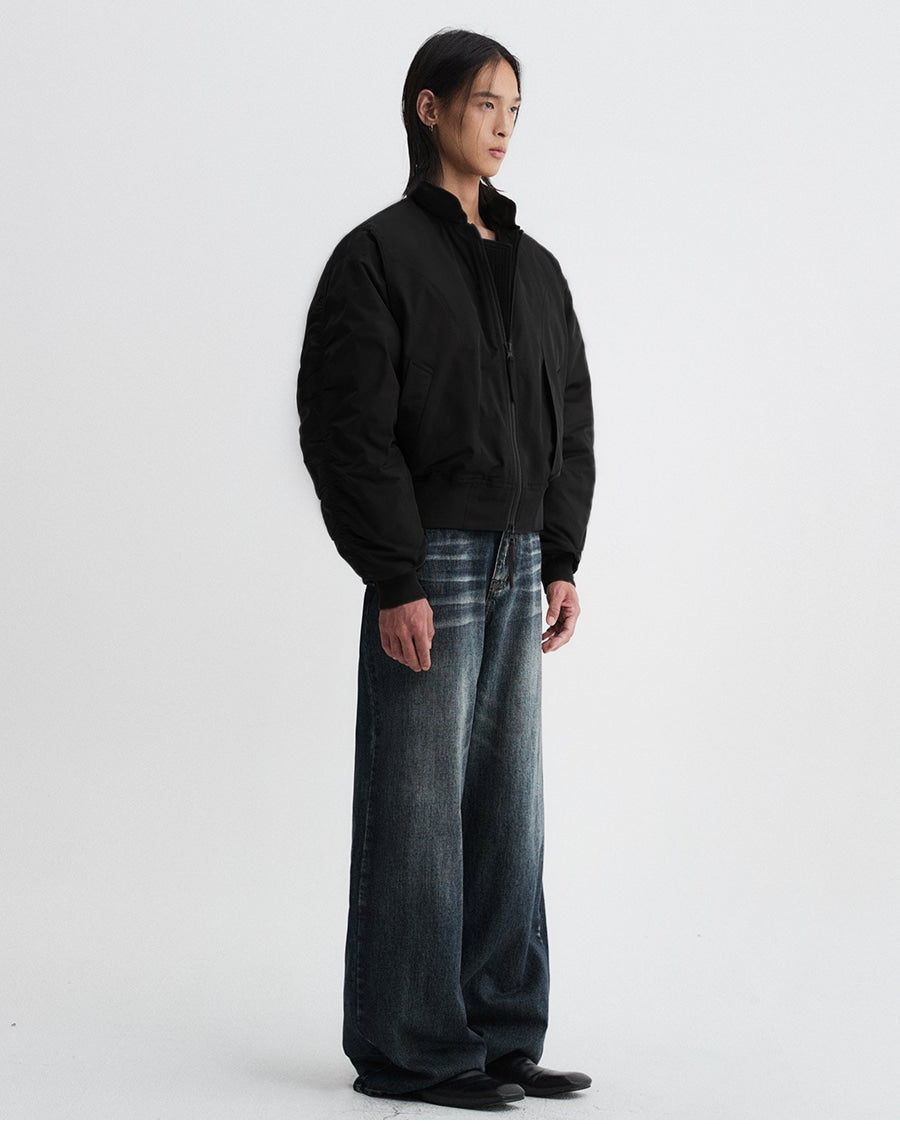 Legacy Wide Denim Pants (Dark Blue)