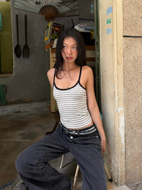 Racer Tank (White Stripe)
