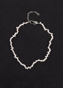 Mini Zigzag Pearl Necklace