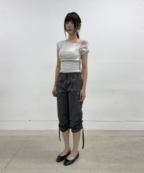 Structured Capri Pants (Dark Gray)
