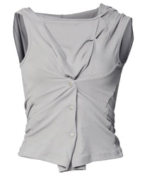 Asymmetric Snap Hoodie