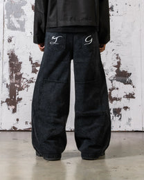 Calf Denim Black