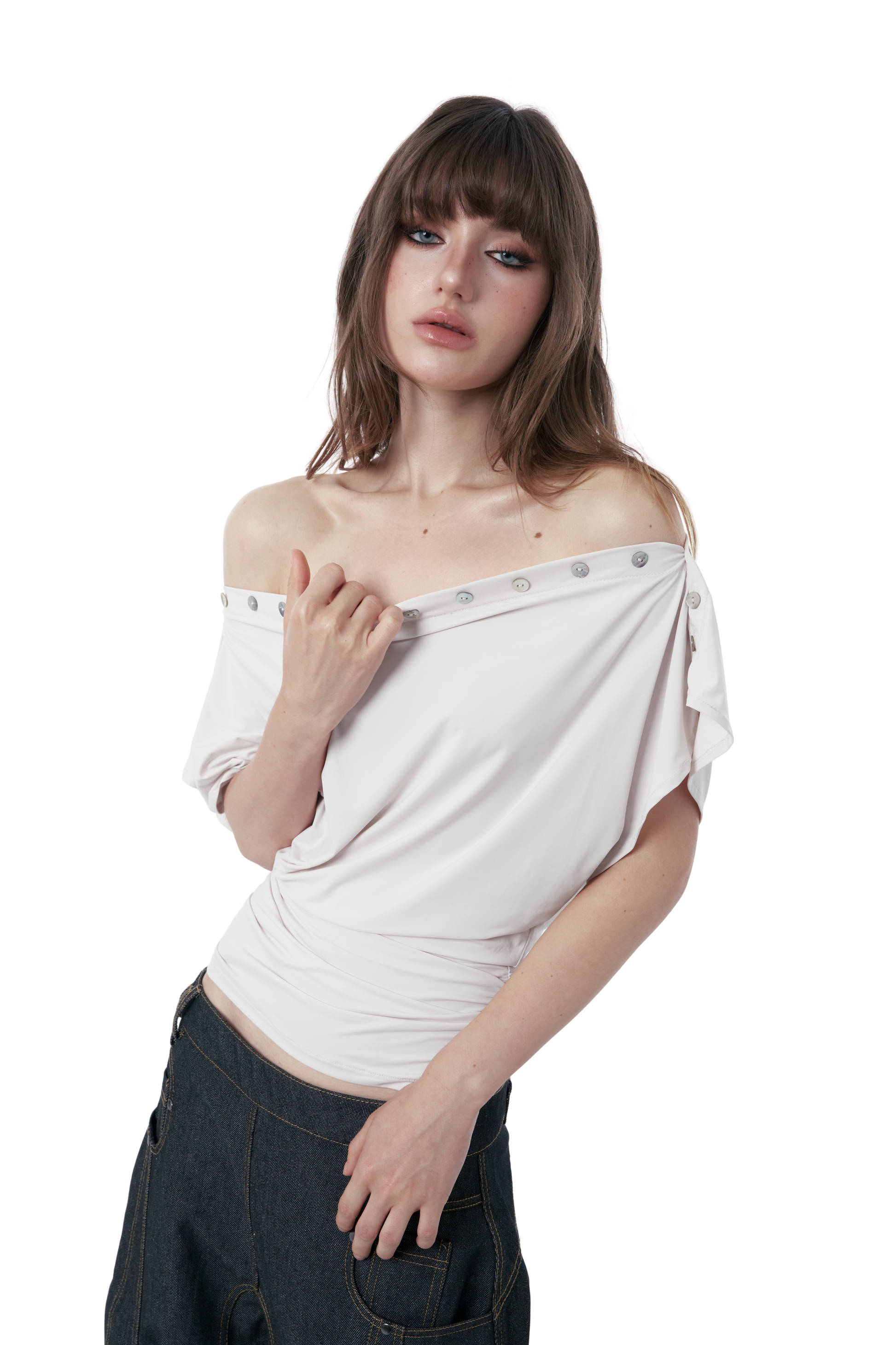 Opal Shell Top (Blush)