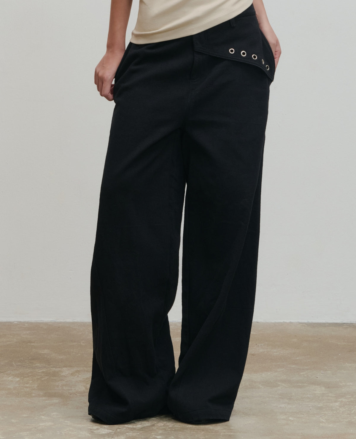 Paneled Pants Black