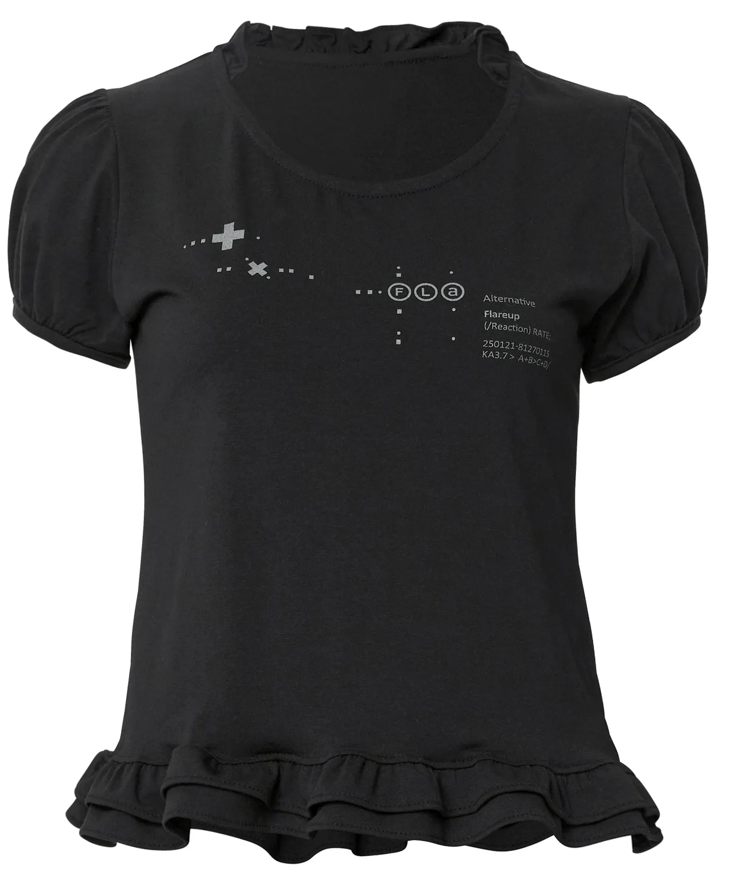 Muta Frill Puff T-Shirt (Black)