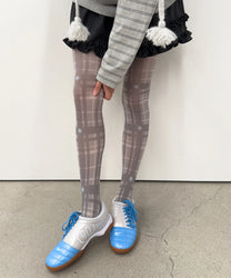 Frost Plaid Tights [Gray]
