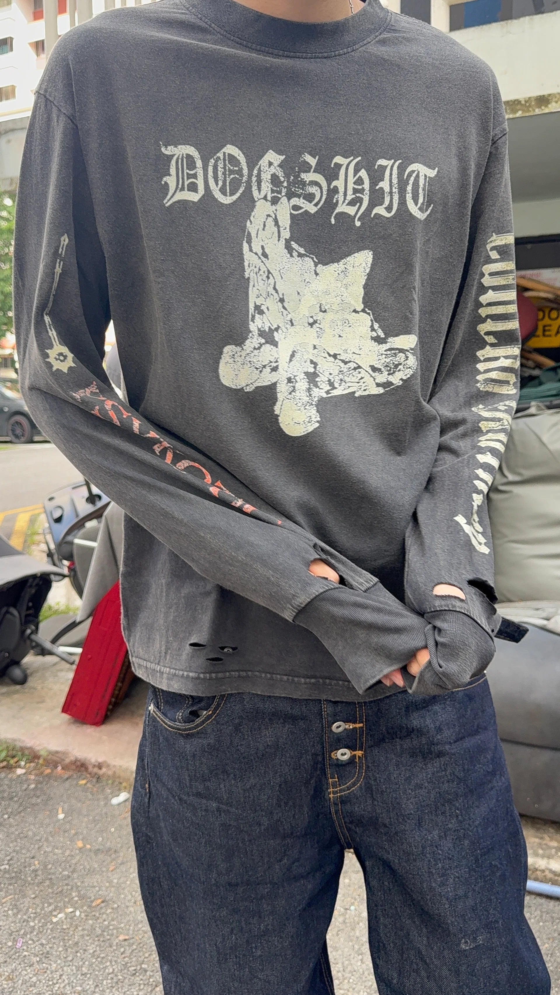 Sun Faded Dog Shit Long Sleeve