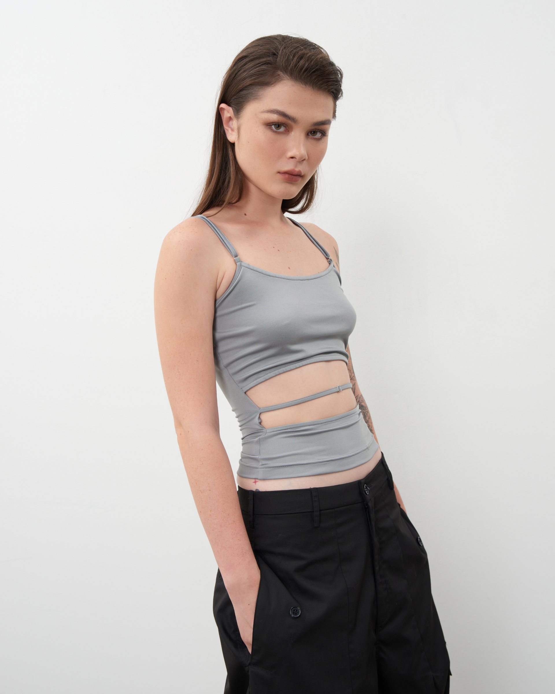 Two-Way Reversible Top - Charcoal