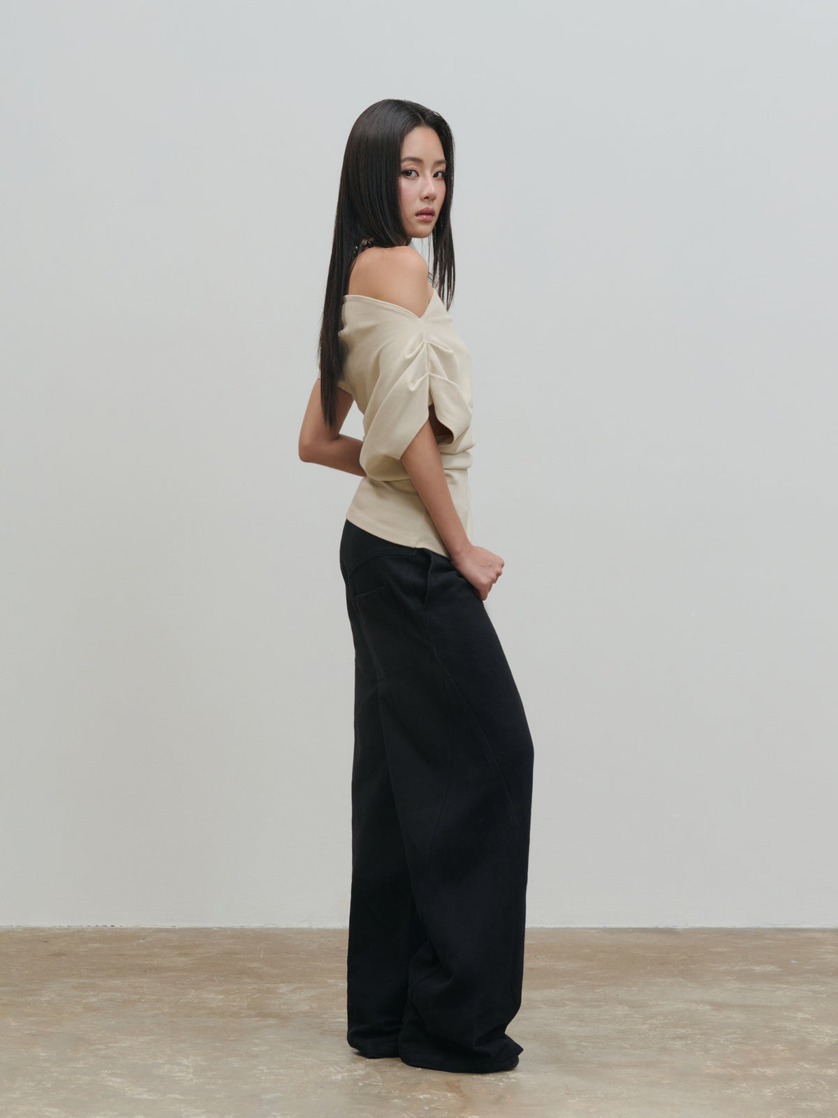 Paneled Pants Black