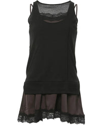 2 Layered Lace Dress (Black &amp; Brown)