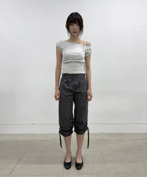 Structured Capri Pants (Dark Gray)