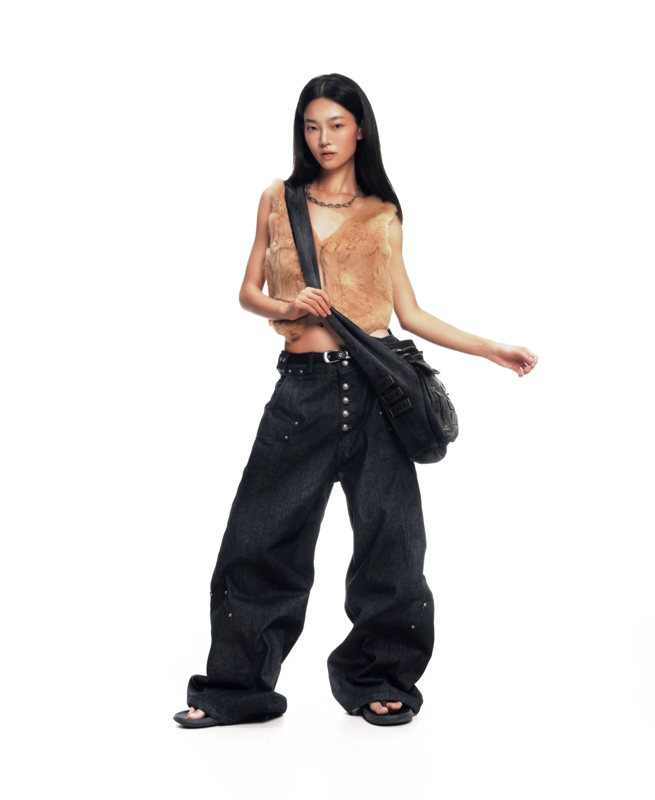 Rave Denim Bag (Dyed Black)