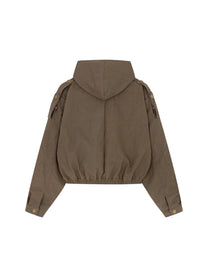 Hooded Work Jacket (Dark Brown)