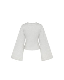 Flared Sleeve Top (Grey)