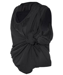 Asymmetrical Layered Sleeveless (Black)